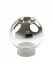 Exkluzivní svícen OMBRÉ stříbrná/čirá tvar koule 10cmx10cm