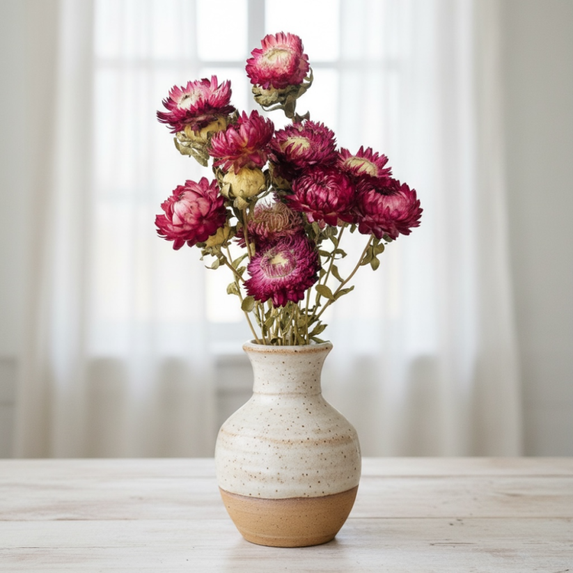 Helichrysum, slamienka tmavo fialová