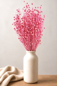 Sušený ľan ružový HOT PINK, kytica/zväzok