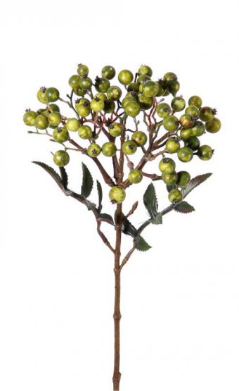 Jarabina trs umelá, zelené bobule, 38cm