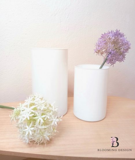 Set váz  v tvare cylindra 2ks, rôzne veľkosti 15cm/21cm