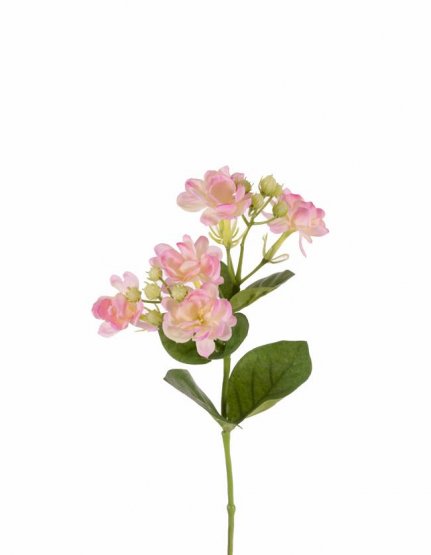 Jasmín, větvička s růžovými květy 35cm