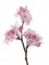 Sakura/třešňové květy rozkvetlá větvička, RŮŽOVÉ květy, gumový stonek, 36cm