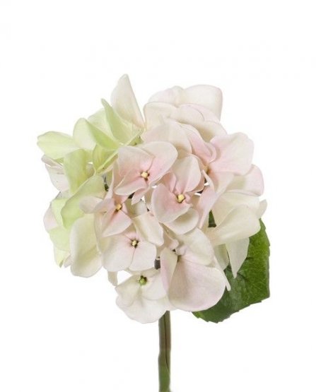 Hortenzie 'real touch' sensitive collection umělá, krémovo narůžovělá, květ Ø 13cm, 33cm