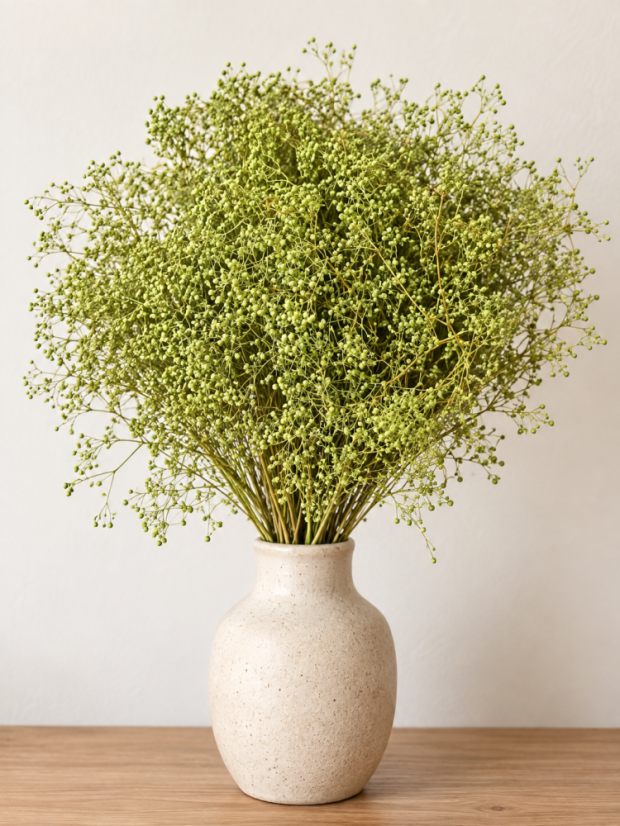 Stabilizovaná mini Gypsophila svazek/kytice zelená limetková