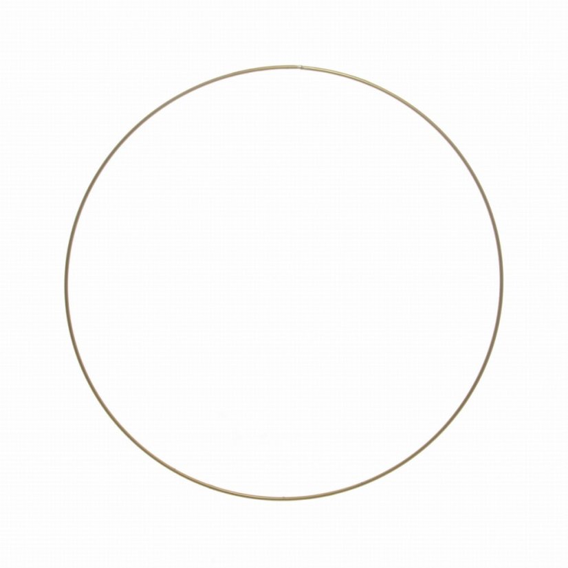Kovová obruč na výrobu věnců, lapačů snů, macramé atd. ZLATÁ MATNÁ (různé rozměry) - Rozměr: Ø 30cm