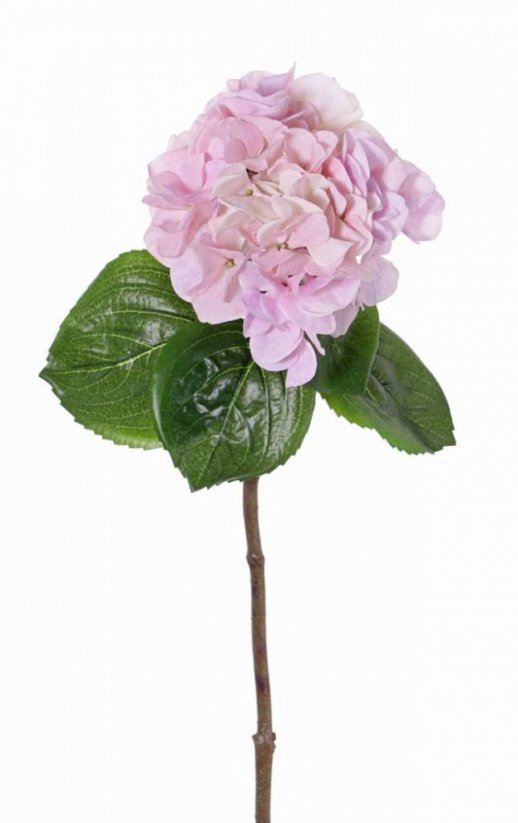 Hortenzie 'real touch' sensitive collection umělá něžná růžová Ø 18cm, 60cm