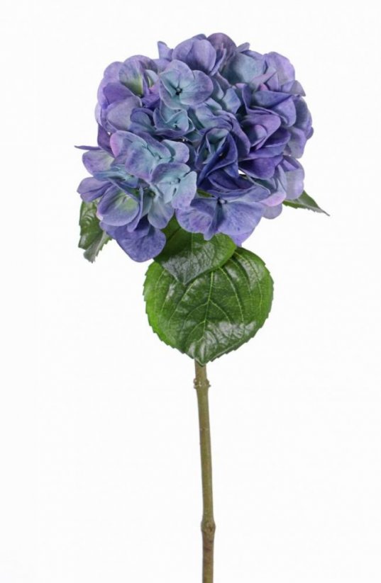 Hortenzie 'real touch' sensitive collection umělá, pomněnková, květ Ø 18cm, 60cm