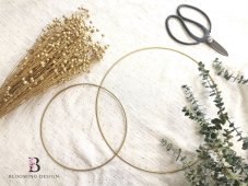 Kovová obruč na výrobu věnců, lapačů snů, macramé atd. ZLATÁ MATNÁ (různé rozměry)