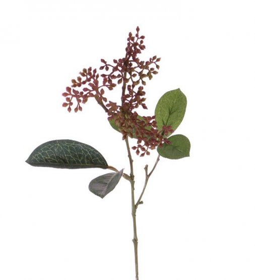 Kalina/Viburnum umělá větvička, listy a pupeny, 35cm