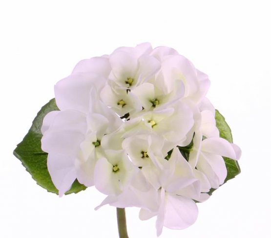 Hortenzie 'real touch' sensitive collection umělá, bílá, květ Ø 13cm, 33cm