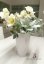 Čemerica umelá 3 kvety s listami, bielozelená, 45cm