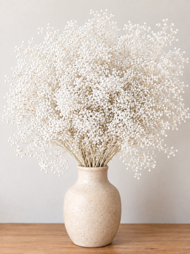 Stabilizovaná mini Gypsophila zväzok/kytica bielená - Balenie: 90g-95g